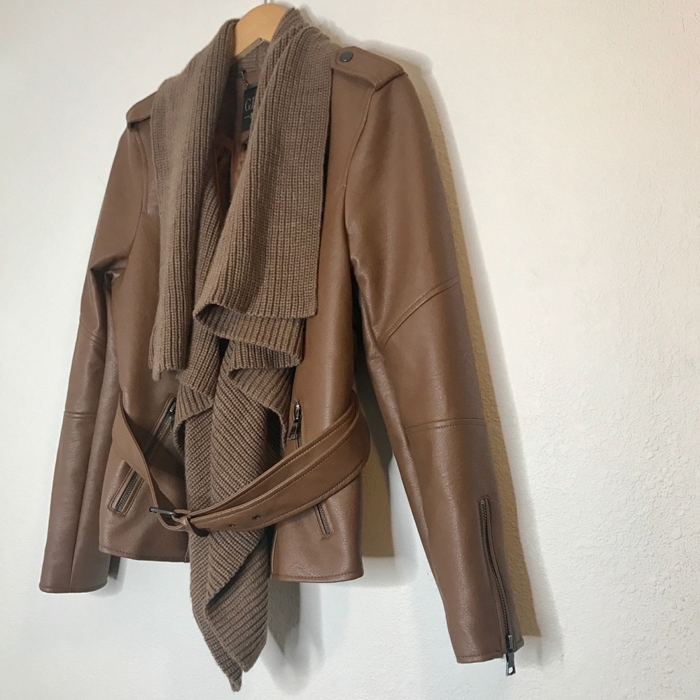 G.I.L.I Faux Brown Leather Jacket